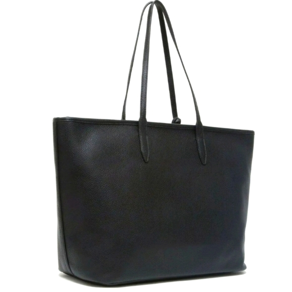 Kate Spade Kelsey Orchard Valley Smooth Black Leather Tote Shoulder Bag WKRU6077